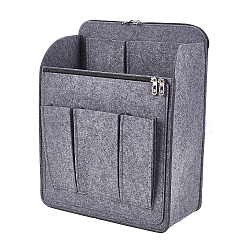 Felt Backpack Organizer Insert, Rucksack Bag Accessories, with Iron Zipper, Rectangle, Slate Blue, 36.5x29x3cm(FIND-WH0134-91B)