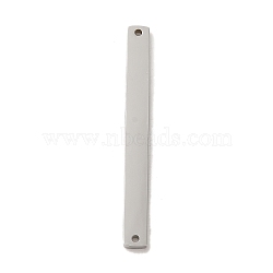 304 Stainless Steel Connector Charms, Rectangle Links, Stainless Steel Color, 40x4x1.4mm, Hole: 1.2mm(STAS-R117-02A-P)