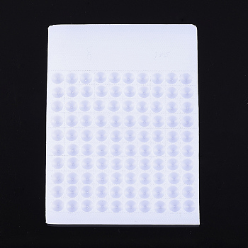 Plastic Bead Counter Boards, White, for Counting 14mm 100 Beads, 16x20x0.9cm