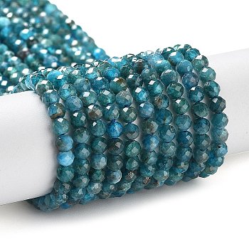Natural Apatite Beads Strands, Faceted, Round, 3.5mm, Hole: 0.7mm, about 118pcs/strand, 14.96 inch(38cm)