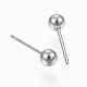 201 Stainless Steel Ball Stud Earrings(STAS-H413-02P-A)-2
