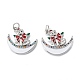 Christmas Themed Brass Micro Pave Cubic Zirconia Pendants(ZIRC-L101-04P)-1