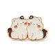 Cute Cat Alloy Enamel Brooch(JEWB-R026-02C)-1