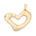 Rack Plating Alloy Big Pendants, Heart, Cadmium Free & Lead Free, Matte Gold Color, 65x63x7mm, Hole: 11.5x5mm(PALLOY-N179-49MG)