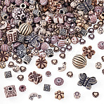 100G Mixed Antique Style Acrylic Beads, Mixed Shapes, Mixed Color, 9~25x7~31x6~15mm, Hole: 1~5mm(MACR-TA0002-38)