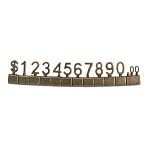 Aluminum Alloy Price Display Cube, Adjustable Price Tag, with Number 0~9 and USD Currency Symbol Price Block Kit, for Jewelry Price Display Counter Stand, Antique Bronze, 5x0.6x0.9cm(AJEW-WH0250-88AB-02)