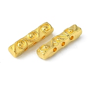 Tibetan Style Alloy Bar Spacers, Lead Free & Cadmium Free, Golden Color, Cuboid, 18x4x5mm, Hole: 1.5mm(K090U011)