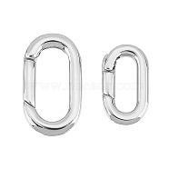 2Pcs 2 Styles 304 Stainless Steel Spring Gate Rings, Oval Rings, Stainless Steel Color, 17.5~22.5x10~13x3mm, Inner Diameter: 12~16.5x4.5~7mm, 1pc/style(STAS-UN0048-35)
