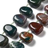 Natural Indian Agate Beads Strands, Teardrop, Top Drilled, 22.5~26x14.5~19x12~14.5mm, Hole: 0.9mm, about 8~9pcs/strand, 7.48''~8.66''(19~22cm)(G-P528-E07-01)