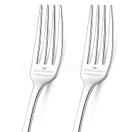 Globleland 1 Set 2Pcs 304 Stainless Steel Fork, Word, with 1Pc Coated Paper Cutlery Storage Box, Crown Pattern, 200x24mm(AJEW-GL0001-19-065)