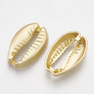 Smooth Surface Alloy Links connectors, Cowrie Shell Shape, Matte Gold Color, 19x12x4mm(PALLOY-S117-004)