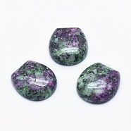 Natural Ruby in Zoisite Cabochons, 22x20x6~6.5mm(G-G760-C04)