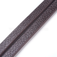 Microfiber PU Leather Cords, Flat, Coconut Brown, 7.5x3mm, about 1.09 yards(1m)/strand(WL-F010-01B-7.5mm)
