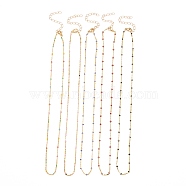 Brass Lumachina Chain Necklaces, with Enamel, Golden, 17.9 inch(45.5cm)(NJEW-JN03497)