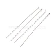 304 Stainless Steel Flat Head Pins, Stainless Steel Color, 60x0.5mm, Head: 1.2mm(STAS-Z089-03P-09)