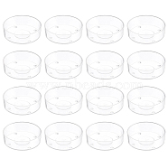 20Pcs Transparent Plastic Candle Holder, Perfect Home Party Decoration, Column, Clear, 37.5x19.5mm(AJEW-LP0001-04)