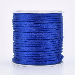Nylon Thread, Rattail Satin Cord, Royal Blue, 2mm, about 25.15 yards(23m)/roll(LW-K001-2mm-368)