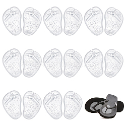 Gorgecraft 6 Pairs Silicone No Slip Flip Flop Pads, Forefoot Padding Inserts Gel Pads, Clear, 99x68x6.5mm(AJEW-GF0005-31)