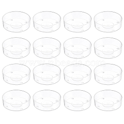 20Pcs Transparent Plastic Candle Holder, Perfect Home Party Decoration, Column, Clear, 37.5x19.5mm(AJEW-LP0001-04)