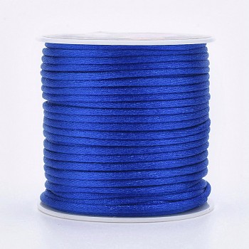 Nylon Thread, Rattail Satin Cord, Royal Blue, 2mm, about 25.15 yards(23m)/roll
