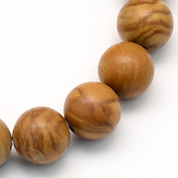 Natural Tigerskin Jasper Round Beads Strands, 10.5mm, Hole: 1.2mm, about 36pcs/strand, 15.7 inch