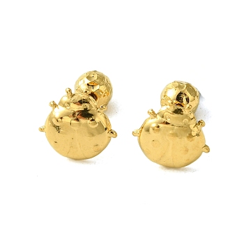 Ion Plating(IP) 304 Stainless Steel Ear Studs, Ladybug, Golden, 10x10mm