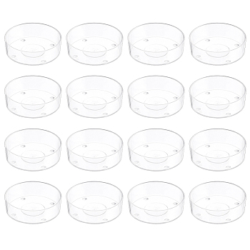 20Pcs Transparent Plastic Candle Holder, Perfect Home Party Decoration, Column, Clear, 37.5x19.5mm