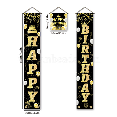 Polyester Hanging Sign for Home Office Front Door Porch Decorations(HJEW-WH0023-029)-2