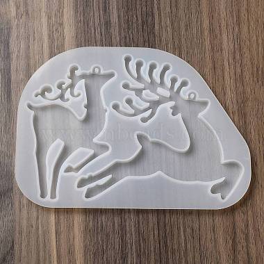 Moules en silicone pour pendentif de renne de noël(DIY-P075-C01)-2