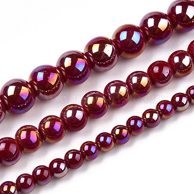 Electroplate Opaque Glass Beads Strands(GLAA-T032-P8mm-AB05)-4