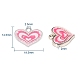 Pink Alloy Enamel Heart Charm Pendants Great for Mother's Day Gifts Making(X-ENAM-19.5X19.5)-2
