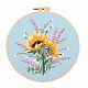 DIY Flower & Leaf Pattern Embroidery Kits(SENE-PW0005-004F)-1