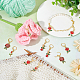12Pcs 6 Style Valentine's Day Theme Alloy Enamel Rose Flower Charms Locking Stitch Markers(HJEW-PH01624)-5