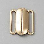 Alloy Bikini Clips, Bra Clasp Replacement Part, Lingerie Snap Closure, Golden, 25x20x4mm, Inner Diameter: 20x2.6mm(FIND-WH0420-97G)