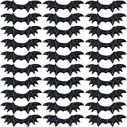 40Pcs Imitation Leather Evil Wings Ornament Accessories, for DIY Hair Accessories, Halloween Theme Clothes, Black, 38x125mm(DIY-GF0008-82B)