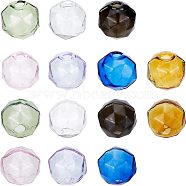 14Pcs 7 Colors Blown Glass Wishing Bottle Bubble Vial, For Bottle Pendant Making, Mixed Color, 15~16mm, Hole: 4~5mm, 2pcs/color(GLAA-NB0001-45)