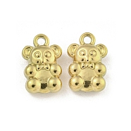 Ion Plating(IP) 304 Stainless Steel Charms, Bear Charm, Real 18K Gold Plated, 12.5x8x4mm, Hole: 1.5mm(STAS-I307-555G)