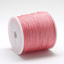 Nylon Thread, Chinese Knotting Cord, Light Salmon, 0.8mm, about 109.36 yards(100m)/roll(NWIR-Q008A-184)