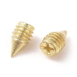 Iron Rivets Screw, Cone Screwback Studs, DIY Leathercraft Findings, Golden, 5x3mm(IFIN-WH0051-64G)