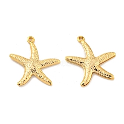 Brass Pendants, Real 18K Gold Plated , Star, 22x20.5x2mm, Hole: 1mm(KK-U006-08G-01)