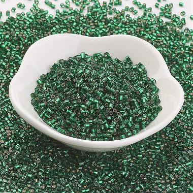 2mm Green Hexagon(Two Cut) Glass Beads