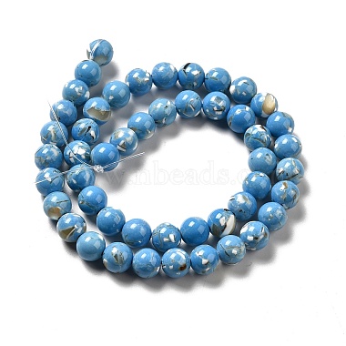 Perles de turquoise synthétique et coquillage assemblées(G-D482-01B-04)-3