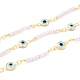 Chaînes de perles imitation perle en plastique ccb faites à la main de 3.28 pieds(X-CHC-I038-04G)-1