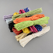 Twisted Paper Cord, For Paper Craft , Mixed Color, 3mm, about 7.65 yards(7m)/roll(DIY-S003-02)