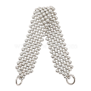 ABS Plastic Braided Bead Bag Handles, for Shoulder Bag Replacement Accessories, Platinum, 15.63 inch(397mm)(AJEW-WH0367-49)