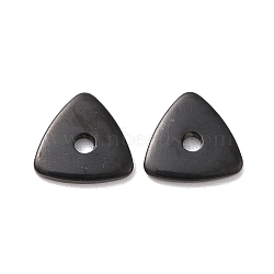 304 Stainless Steel Beads, Triangle, Electrophoresis Black, 6x6x1mm, Hole: 1mm(STAS-D185-04EB-01)