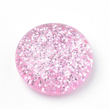 16mm Pink Half Round Resin Cabochons