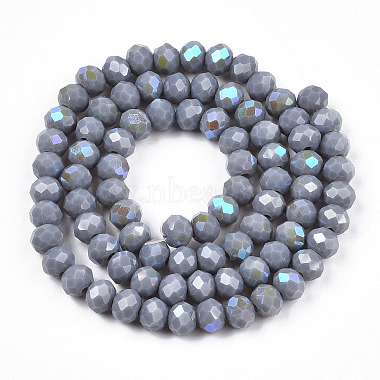 Electroplate Opaque Solid Color Glass Beads Strands(EGLA-A034-P1mm-L23)-2