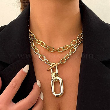 Oval Aluminum Necklaces
