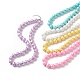 Macaron Color Faceted Acrylic Round Beaded Necklaces(NJEW-JN04192)-1